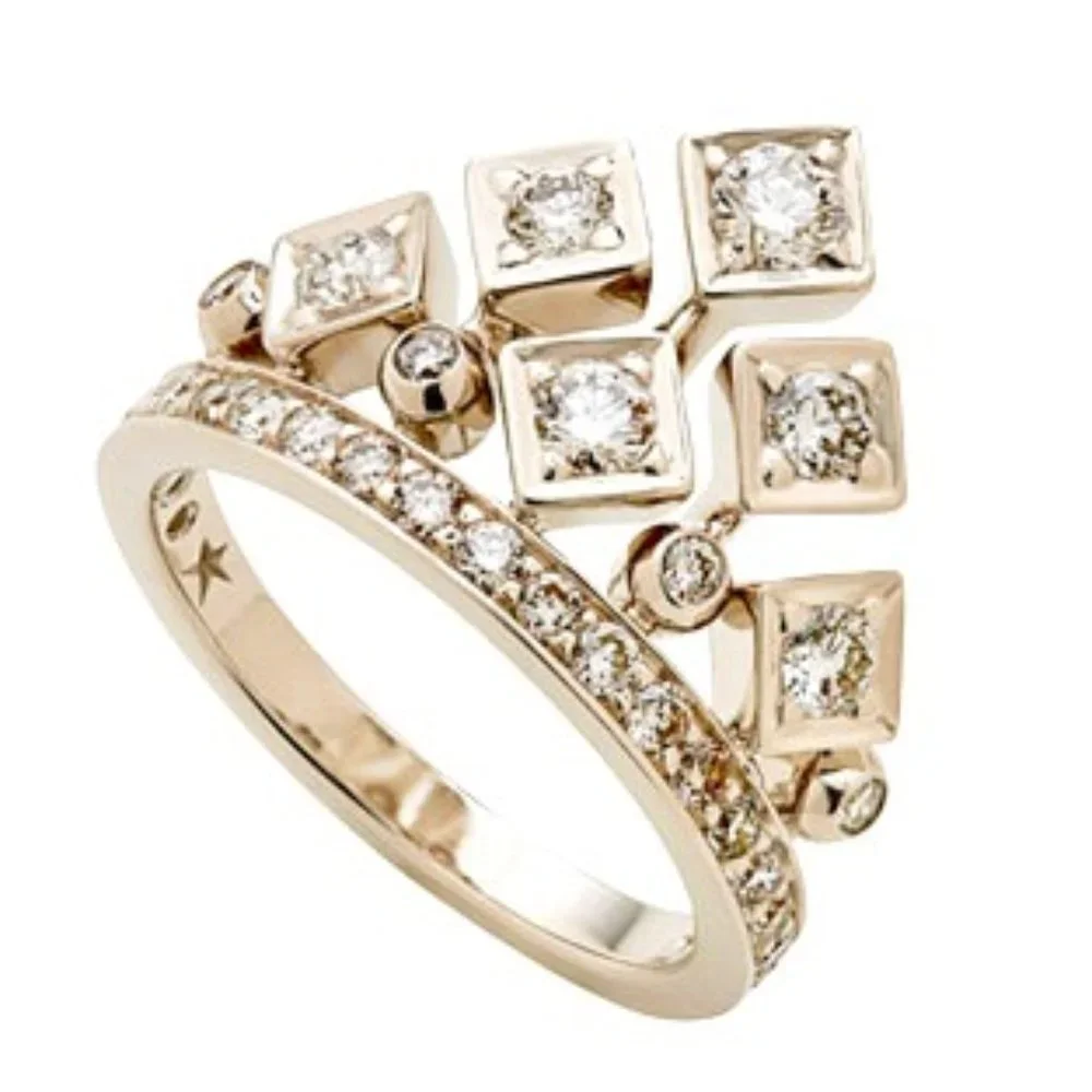 H Stern 18K Gold Diamonds King Ring 